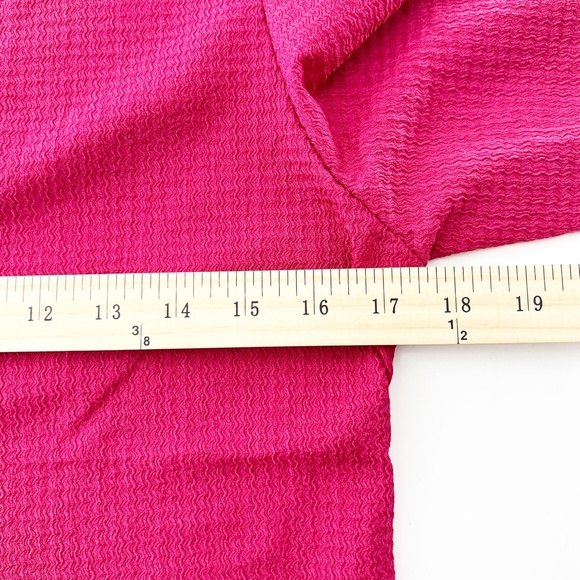 Mark New York Pink 3/4 sleeves Open back Neck tie Blouse Size M NWT - Picture 9 of 11